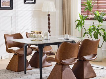 Modern Swivel Dining Chair With High Back