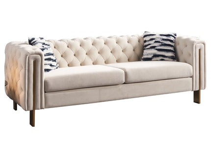 Chesterfield - Modern Tufted Living Room Sofa, 84.25''W Couch