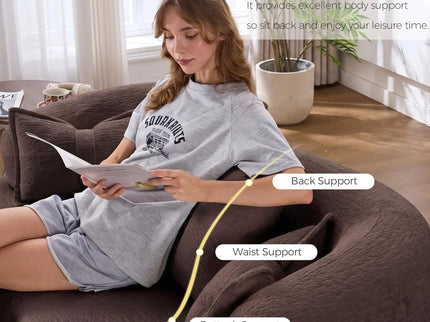 Foldable Sofa Bed, Boneless Couch Convertible Sleeper With 4 Pillows