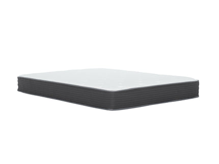 8" Pocket Spring Hybrid Bed In A Box Mattress, Soft Gel Memory Foam - Gray / White - Full