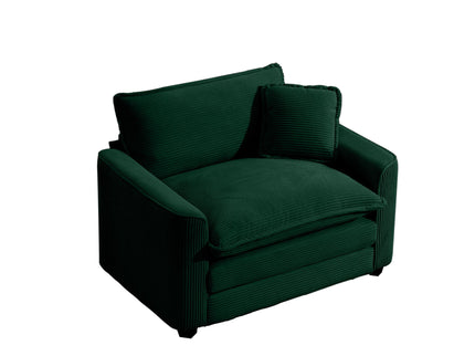 Modern Classic Fabric Single Chair Deep Seat Sofa With Pillow