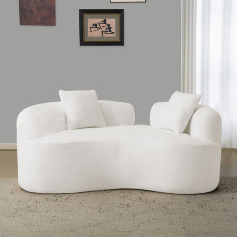Modern Curved Loveseat