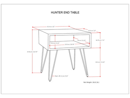 Hunter - End Table - Natural