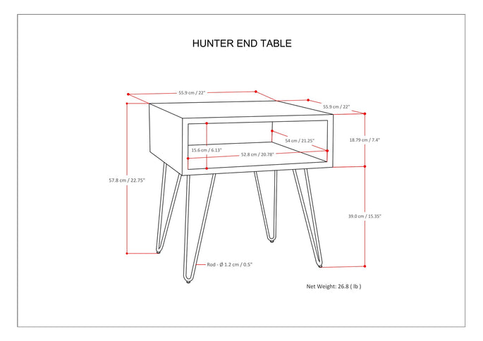 Hunter - End Table - Natural