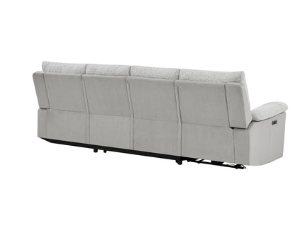 Sectional Sofa With Power Recline, USB Charging, And Storage Chaise - Gray