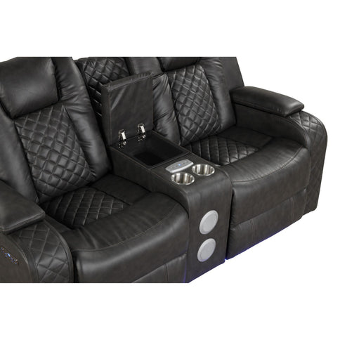Benz - Power Recliner Set With LED Lighting And USB Charging