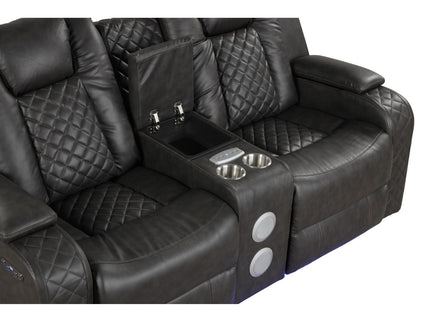 Benz - Power Recliner Set With LED Lighting And USB Charging