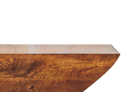 Crescent - Floating Wall Shelf - Brown