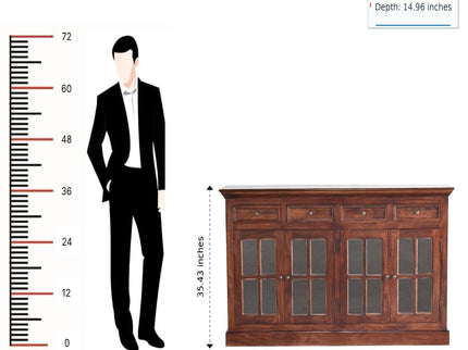 Large Glazed Sideboard