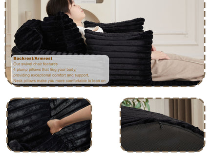 Modern Single Sofa With Backrest Pillow For Living Room