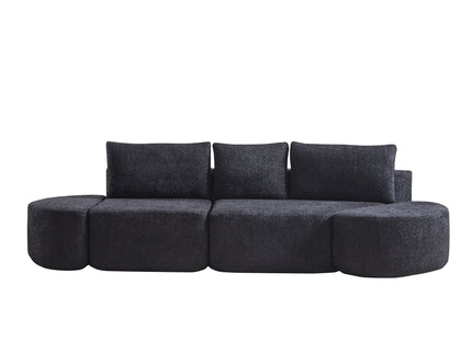 V - Shaped Modular Sofa Set With 3 Pillow
