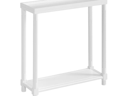 Narrow Side End Tables With Shelf (Set of 2)