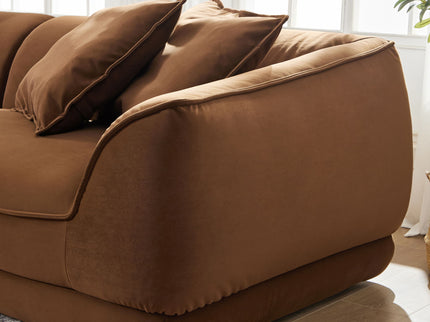 Nordic Modern Sofa With Removable Pillowcase, High Density Sponge Filling, 4 Throw Pillows