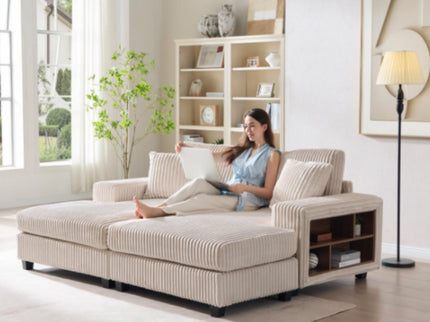 Convertible Sectional Sofa, Sleeper Oversized Living Room Lounge