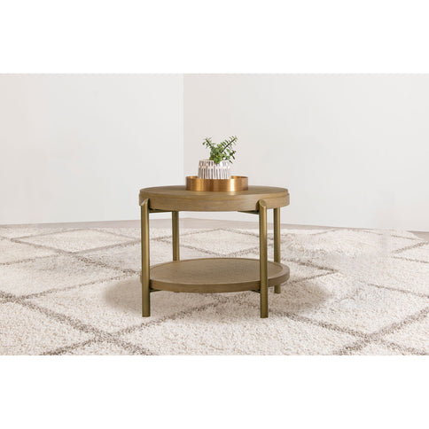 Benson - Round Table With Storage Shelf