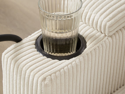 Convertible Chaise Lounge Sofa Chair With USB Ports, Cup Holders, Phone Holder And Storage