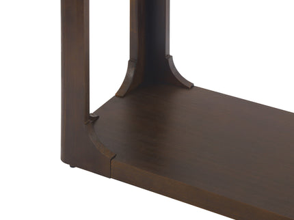 Console Table With Open Arch Cutouts For Living Room Hallway - Espresso