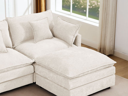 Modular U Shaped Sectional Sofa, 4 Seater Comfy Cloud Couch