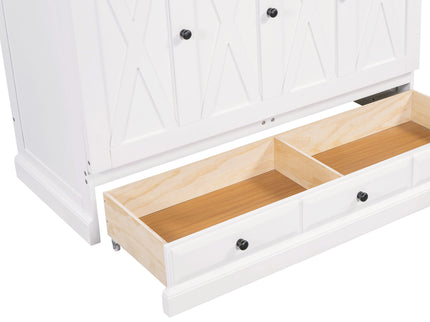 Solid Pine Murphy Bed Chest Cube Cabinet Bed With Charging Station And Large Storage Drawer For Home Office Or Small Room
