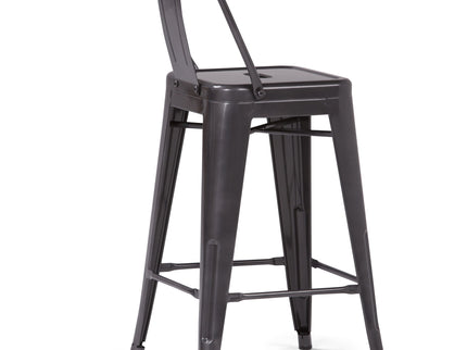 Rayne - Curved Back Metal Stool (Set of 2)