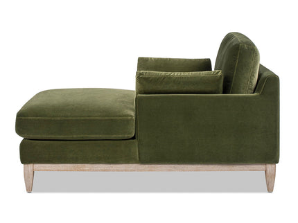 Pasadena - Modern Farmhouse Chaise Lounge Chair - Olive Green