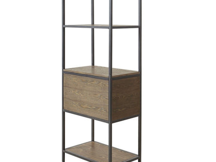 Darley - 3 Shelf Bookcase With Storage Cabinet - Gray