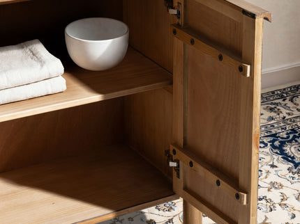 Nolan - 2 Door Accent Cabinet - Antique Brown