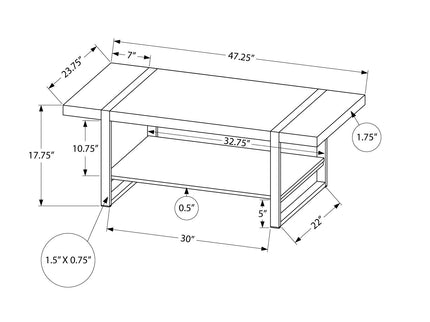 Coffee Table, Accent, Cocktail, Rectangular, Living Room, Contemporary, Modern