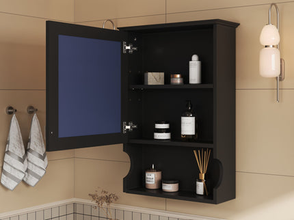 Wall Mounted Bathroom Storage Cabinet With Mirror, Soft Closing Hinges