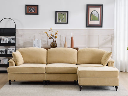 Cloud Sofa With Removable Ruffled Skirt With Ottoman And Flared Arms