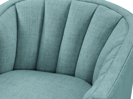 Solitude - Skirted Swivel Accent Chair With Hemp Like