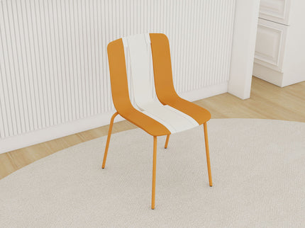 Modern Striped Blocking Single Chairs, Waterproof And Fade Resistant (Set of 4)