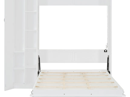 Murphy Wall Bed With Shelves, Wardrobe And LED Lights