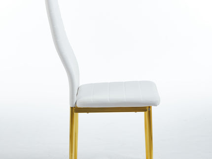 Dining Chair (Set of 4) - Gold / White