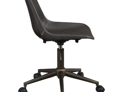 Ralston - Upholstered Adjustable Office Desk Chair With Ergonomic Design - Brown