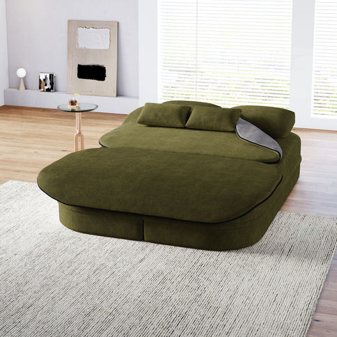2 In 1 Foldable Sofa Bed With Multi Functional Blanket, Floor Lounge Sofa