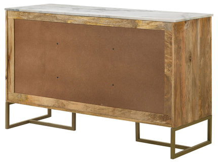 Paloma - 3 Door Herringbone Accent Cabinet - Natural