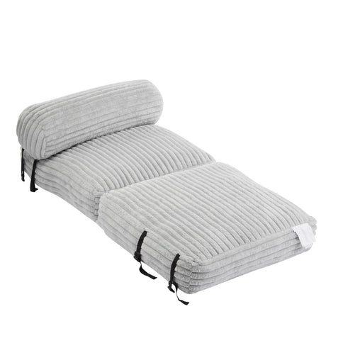 Latina - Indoor Foldbable Bean Bag Lounge Chair - Light Gray