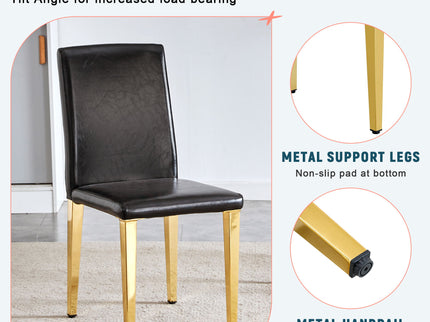 Elegant Upholstered Chairs With Metal Legs