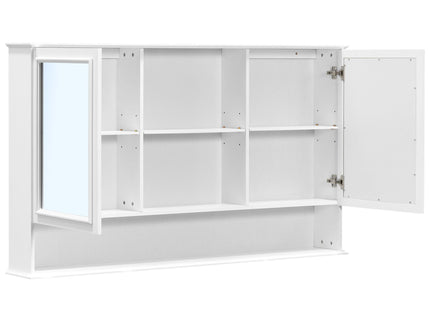 Double Sink Bathroom Vanity Set With Wall Mount Mirror Cabinet