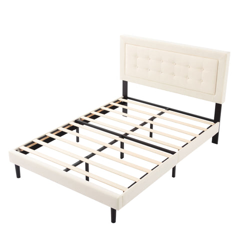 Upholstered Platform Bed With Slats