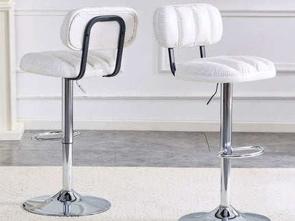 Adjustable Height Bar Stools With Footrest For Kitchen Island (Set of 2)