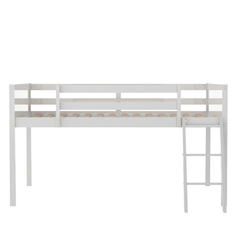 Low Loft Bed With Adjustable Ladder