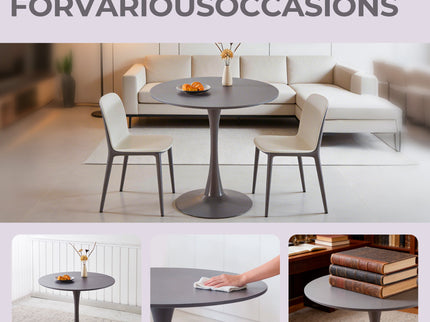 Mid-Century Tulip Table With Round Top, Pedestal Base