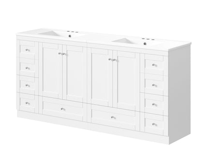 Shaker Free Standing Bathroom Vanity Cabinet & Sink, Soft Close Drawers, Soft Close Doors