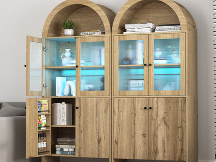 Modern Tech Inspired Dome Cabinet With LED Lighting