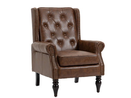 Modern Accent Armchair With Sturdy Wood Legs