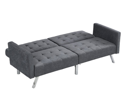 Futon Sofa Bed Convertible Folding Lounge Couch, Armrests