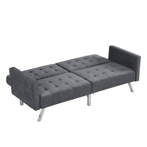 Futon Sofa Bed Convertible Folding Lounge Couch, Armrests