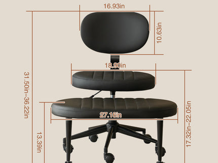 Ergonomic Cross Legged Office Chair With Back Support